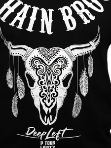 Maglietta tank top con stampa nera Bolf 14809