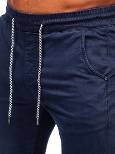 Pantaloni jogger in tessuto da uomo blu Bolf KA6792