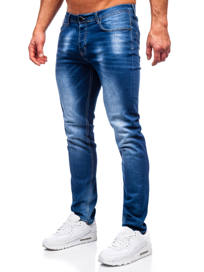 Pantaloni in jeans regular fit da uomo blu Bolf MP019B
