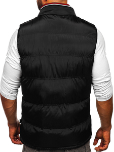 Gilet spesso trapuntato da uomo nero Bolf 7131