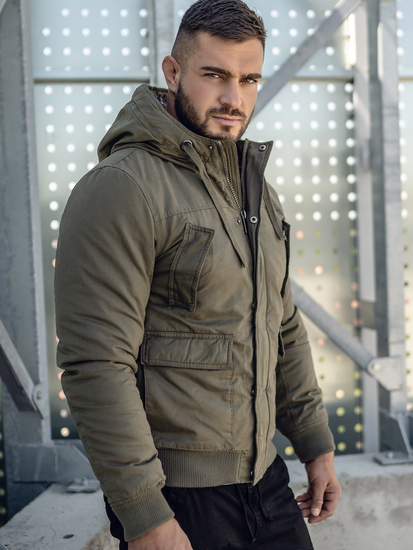 Giubbotto invernale spesso in cotone da uomo verde Bolf 1890A