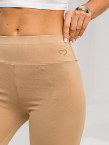 Donna Leggings a righe Beige Bolf W7903A1