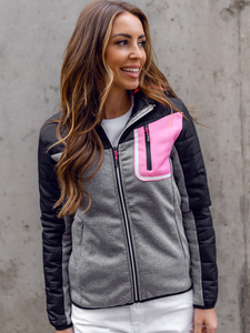 Felpa/giacca sportiva da donna per la mezza stagione nera Bolf KSW4006A