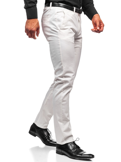 Pantaloni chino da uomo bianchi Bolf 1143