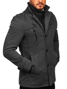 Cappotto invernale da uomo grigio Bolf 88802