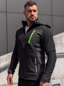 Giacca softshell mezza stagione da uomo nera Bolf HM188