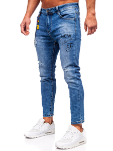 Uomo Pantaloni in jeans slim fit Blu scuro Bolf TF251