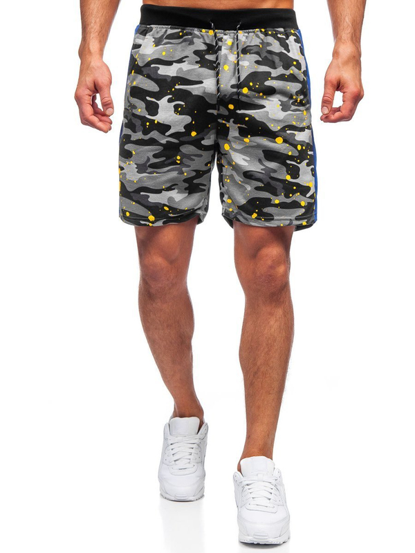 Pantaloncini corti di tuta da uomo grigi Bolf KS2579