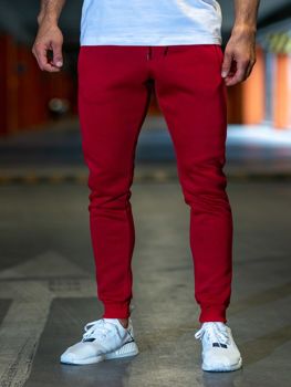 Pantaloni jogger da uomo bordò Bolf XW01