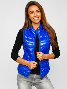 Gilet trapuntato da donna azzurro Bolf R0107A