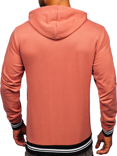 Felpa con cappuccio da uomo salmone Bolf 145369