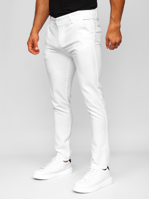 Uomo Pantaloni chino in tessuto Bianco Bolf 0055