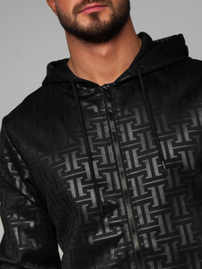 Tuta con cappuccio da uomo nero Bolf 3A161