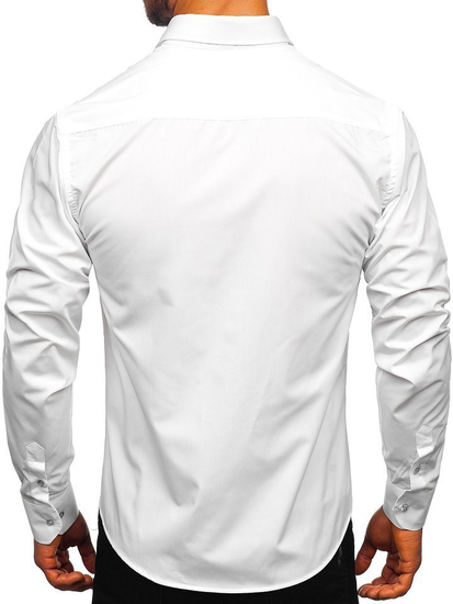 Uomo Camicia elegante a maniche lunghe Bianco Bolf 6944
