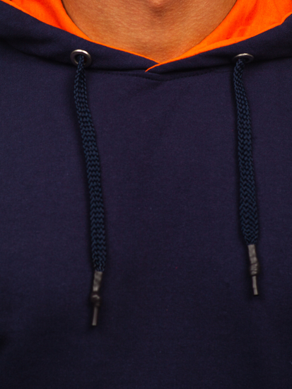 Felpa con cappuccio da uomo blu Bolf 145369