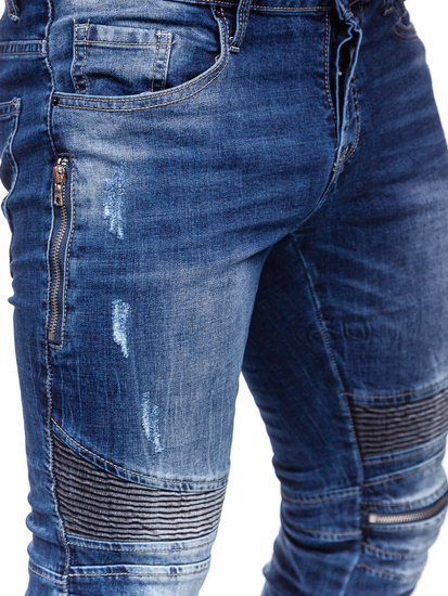 Pantaloni in jeans slim fit da uomo blu Bolf MP007BS