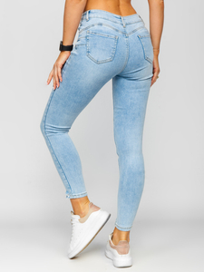 Pantaloni in denim push up da donna celesti Bolf S9859
