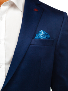 Uomo Giacca elegante Blu scuro Bolf 022