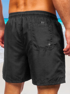 Pantaloncini da bagno da uomo neri Bolf YW07001