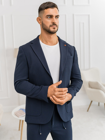 Uomo Abito casual Blu scuro Bolf 01