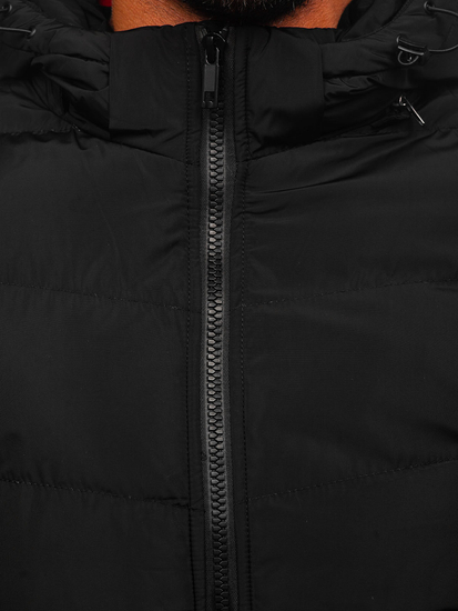 Giubbotto invernale trapuntato da uomo nero Bolf 6971