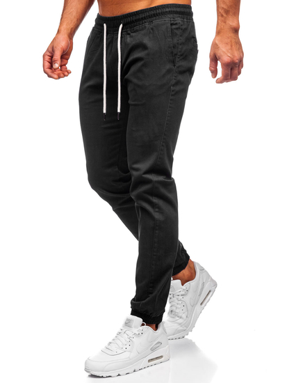 Pantaloni tipo jogger da uomo neri Bolf 1145