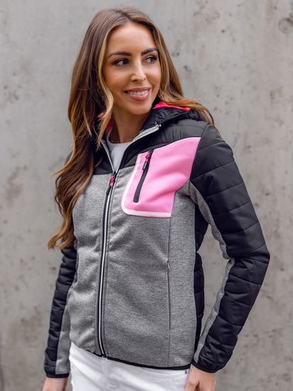 Felpa/giacca sportiva da donna per la mezza stagione nera Bolf KSW4006A