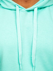 Felpa con cappuccio a canguro da uomo verde menta Bolf 1004