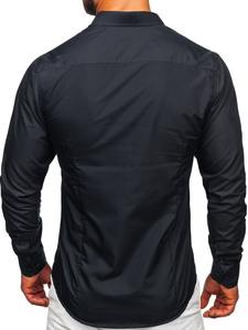 Camicia elegante da uomo grafite a maniche lunghe Bolf 1703