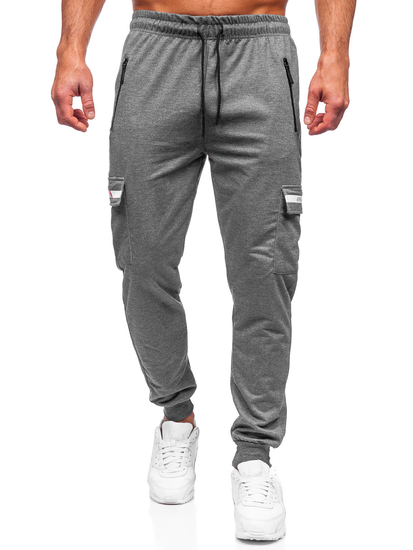 Pantaloni jogger tipo cargo da uomo antracite Bolf JX5063