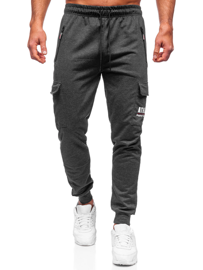 Pantaloni jogger tipo cargo da uomo grafite Bolf JX5061
