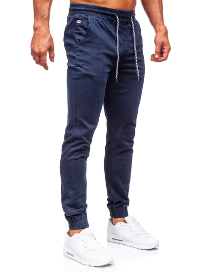 Pantaloni jogger in tessuto da uomo blu Bolf KA6792