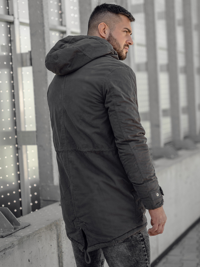 Giubbotto parka invernale in cotone da uomo grafite Bolf EX838A