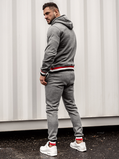 Tuta con cappuccio da uomo grafite Bolf 8C60