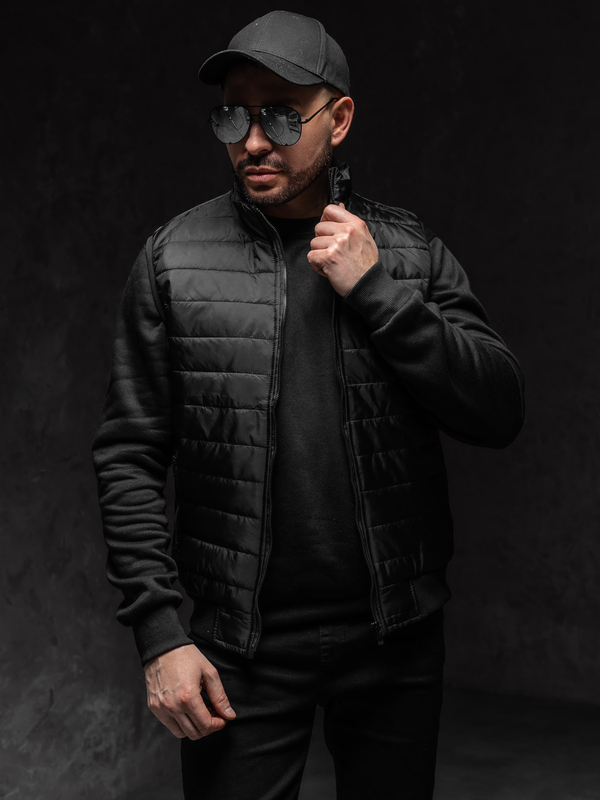 Gilet trapuntato da uomo nero Bolf MY77A1