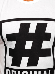 Canotta tank top con stampa bianca Bolf 19802