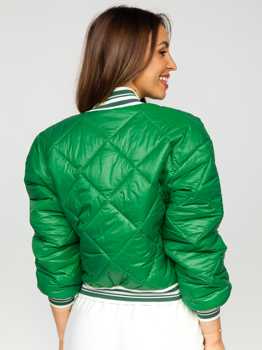 Bomber Jacket Giacca Trapuntata Verde Donna ONLY Giacca Trapuntata