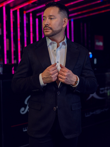 Giacca da uomo in velluto nera Bolf 24410