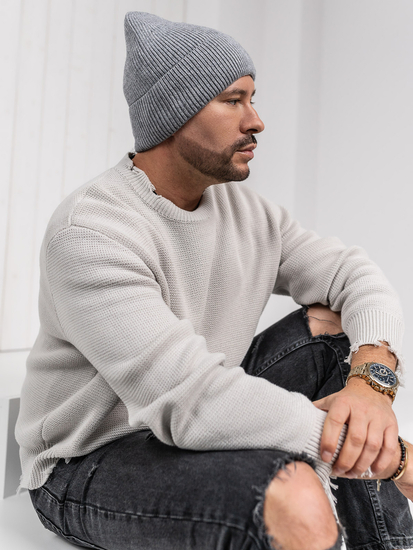 Uomo Berretto invernale caldo Grigio Bolf 387043