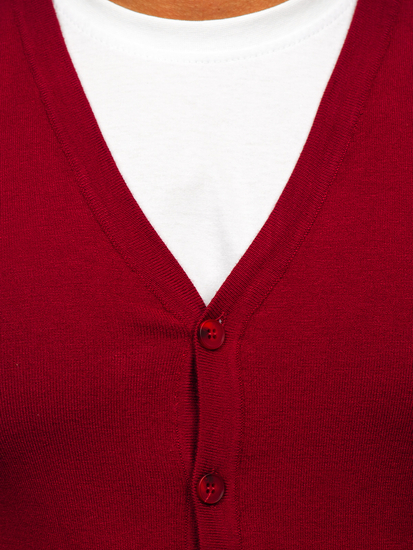 Cardigan da uomo bordò Bolf MM6006