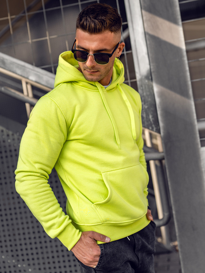 Felpa con cappuccio con tasca a canguro da uomo acquamarina chiaro Bolf 2009A