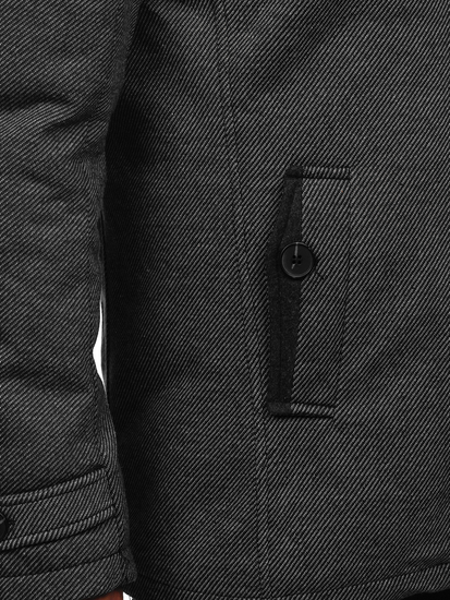 Uomo Cappotto invernale con colletto staccabile Grigio Bolf 2128