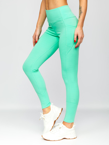 Leggings da donna verde menta Bolf XL004