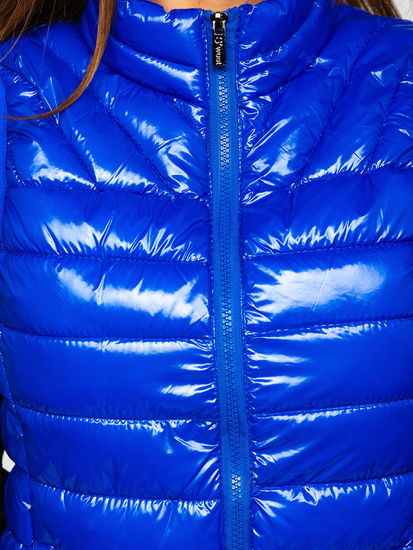 Gilet trapuntato da donna azzurro Bolf R0107A