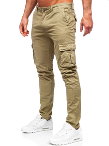 Pantaloni cargo in tessuto da uomo verdi Bolf J682