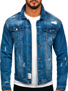 Giacca in jeans da uomo azzurra Bolf MJ507B