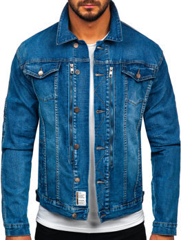 Giacca in jeans da uomo azzurra Bolf MJ508B
