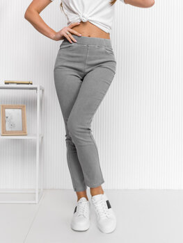 Leggings in jeans da donna grigio Bolf S113