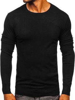 Maglione basic da uomo nero Bolf YY01
