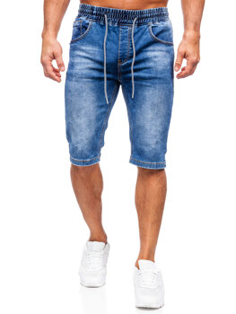 Pantaloncini corti in jeans da uomo blu Bolf KR1505